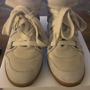 Isabel Marant Over Basket Chalk Hi Top